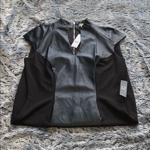 Black Faux Leather NY&CO Dress